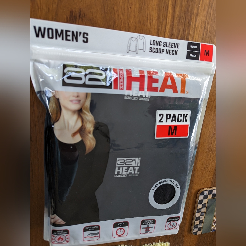 32 Degrees Heat - 2 Pack Long Sleeve Scoop Neck
